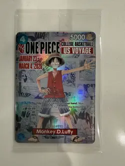 Bandai Namco Monkey.D.Luffy College Basketball US Voyage Promo Lot Holo 2 Cards - Image 1