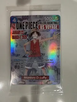 Bandai Namco Monkey.D.Luffy College Basketball US Voyage Promo Lot Holo 2 Cards - Image 3