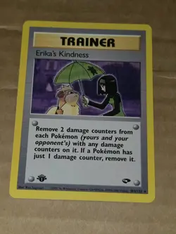 Pokemon Card - Erika's Kindness 1st Edition Gym Challenge 103/132 Rare - Image 1