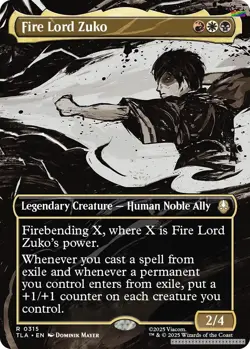 Fire Lord Zuko (Borderless) [TLA - 315] - NM [Foil] TCG MTG - Image 1