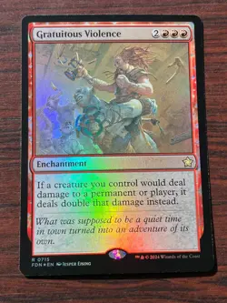 1x FOIL GRATUITOUS VIOLENCE - Foundation - MTG - Magic the Gathering - Image 1