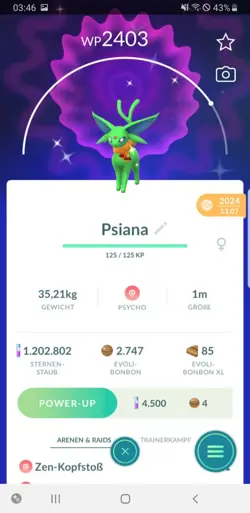 Pokemon Go Shiny Psiana Event/Kostum - Pokemon Go Shiny Espeon Event/Costume - Image 1