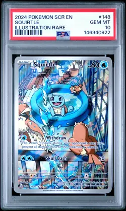 PSA 10 Squirtle 148/142 Illustration Rare Stellar Crown Pokemon - Image 1