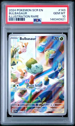 PSA 10 Bulbasaur 143/142 Illustration Rare Stellar Crown Pokemon - Image 1