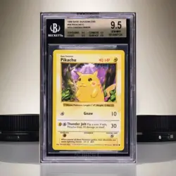 1999 Pokemon Shadowless Pikachu Red Cheeks ERROR BGS 9.5 QUAD GEM MINT Base Set - Image 1