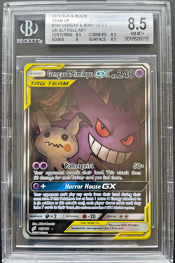 Pokemon Gengar & Mimikyu GX Tag Team Alt Art 165/181 Team Up BGS 8.5 - Image 1