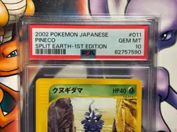 2002 Japanese Pokemon ~ Split Earth 1st Edition ~ Pineco #11 ~ PSA 10 GEM MINT - Image 2