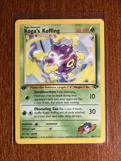 [NM/MINT] 2000 Pokemon Gym Challenge Koga's Koffing 1st Edition #48/132 - Image 1