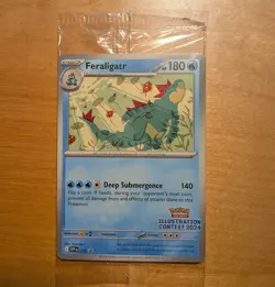 Pokemon 2024 Illustration Contest Promos SEALED 3-Pack Pikachu 214 Feraligatr - Image 1