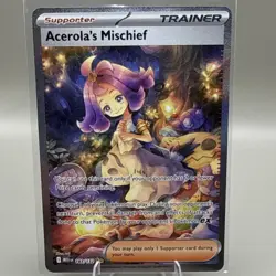 2025 Pokemon Mega Evolution Acerola’s Mischief 183/132 SIR Full Art Holo NM - Image 1