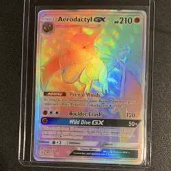 Pokemon Aerodactyl GX SM-Unified Minds 244/236 Secret Rare Holo 210 HP - Image 1