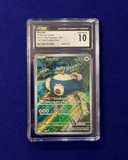 CGC 10 Snorlax #51 151 ETB Promo 2023 Pokemon GEM MINT - Image 1