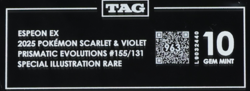 2025 Pokemon SV Prismatic Evolutions 155/131 Espeon EX SIR TAG 10 (963) - Image 3