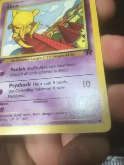1st Edition Abra 49/82 Team Rocket 2000 Pokemon - Image 3