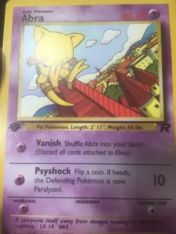 1st Edition Abra 49/82 Team Rocket 2000 Pokemon - Image 4