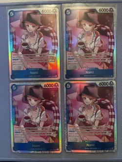 One Piece TCG Nami OP11-054 SR A Fist of Divine Speed Playset x4 NM/M - Image 1