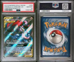 2019 POKEMON SUN & MOON UNBROKEN BONDS FULL ART/GRENINJA & ZOROARK GX PSA 10 - Image 2
