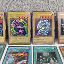 Yugioh Trading Cards Vintage Lot Of 50 Blue Eyes White Dragon Dark Magician 1996 - Image 3