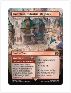 1x Lindblum, Industrial Regency, Borderless Art, Magic the Gathering MTG NM - Image 1