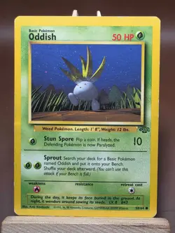 HP/DMG Red Error Dot ODDISH - 58/64 - Jungle - Pokemon Card - Image 1
