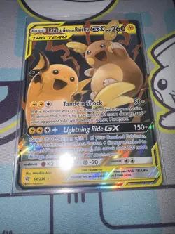 2019 Pokemon SM Unified Minds Raichu Alolan Tag Team Full Art #54/236 English - Image 2
