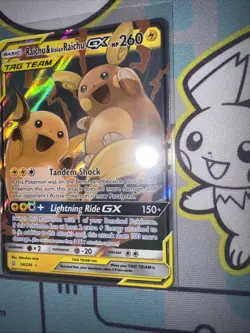 2019 Pokemon SM Unified Minds Raichu Alolan Tag Team Full Art #54/236 English - Image 5