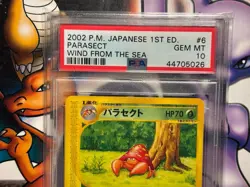 2002 Japanese Pokemon ~ Wind from the Sea 1st Edition ~ Parasect #6 ~ PSA 10 - Image 2