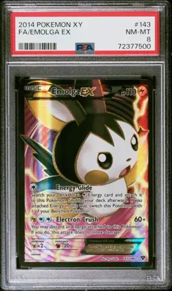 Pokemon Emolga EX XY #143/146 Full Art – PSA 8 (2014) - Image 1