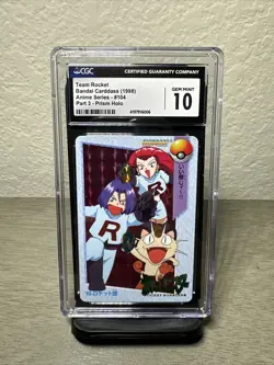 1998 Pokemon Japanese Carddass Series#104 Team Rocket Prism Holo CGC 10 GEM MINT - Image 1