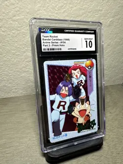 1998 Pokemon Japanese Carddass Series#104 Team Rocket Prism Holo CGC 10 GEM MINT - Image 3