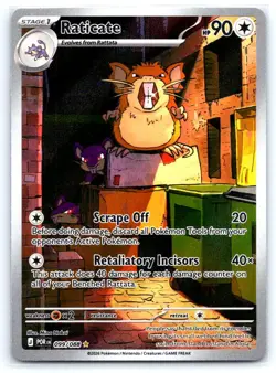 Pokemon Raticate Perfect Order ME03 ILLUSTRATION RARE HOLO 099/088 Nakai NM - Image 1