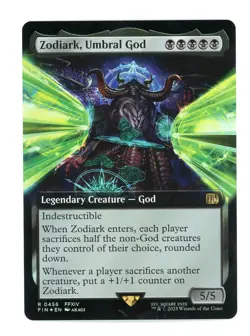 Magic: The Gathering Final Fantasy Extended Art Foil Zodiark, Umbral God #456 - Image 1