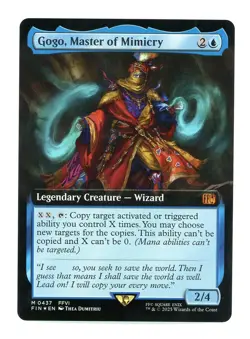 MTG Final Fantasy Extended Art Foil Gogo, Master of Mimicry #437 - Image 1