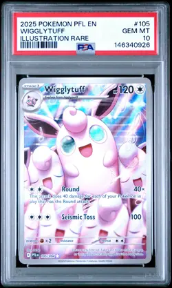 PSA 10 Wigglytuff 105/094 Illustration Rare Phantasmal Flames Pokemon - Image 1
