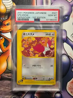 2001 Pokemon ~ Japanese Expedition 1st Edition ~ Spearow #27 ~ PSA 10 GEM MINT - Image 1