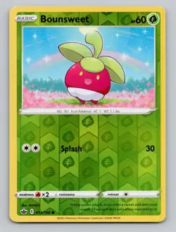 Reverse Holo Bounsweet 013/198 Common Chilling Reign Pokemon - Image 1