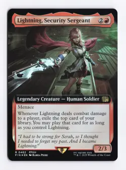 Lightning, Security Sergeant (Extended Art) (Foil) 462 (R) MTG Final Fantasy FIN - Image 1