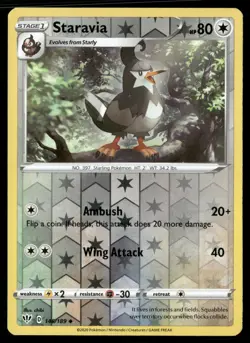 Staravia 146/189 Uncommon Darkness Ablaze Pokemon Reverse Holo Near Mint - Image 1
