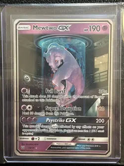 Pokemon TCG Mewtwo GX (Secret Shining) Shining Legends Shiny Holo Rare 78/73 - Image 1