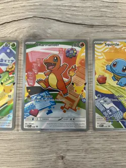 Pokemon First Partners Illustration - Gen 1 Set Bulbasaur, Charmander, Squirtle - Image 4