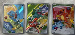 Pokemon 30th Anniversary Charmander Squirtle Bulbasaur First Partners Cards - Image 1