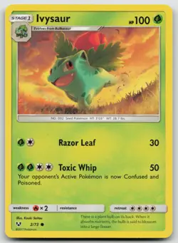 Ivysaur 2/73 Shining Legends Pokemon TCG Card - Image 1