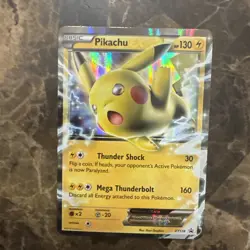 Pokemon TCG Pikachu EX XY174 Promo Holo Card - Image 1