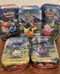 🔥 LOT OF 5 Pokemon Mini Tins Ascended Heroes Sealed Booster Packs Pikachu Incl. - Image 2