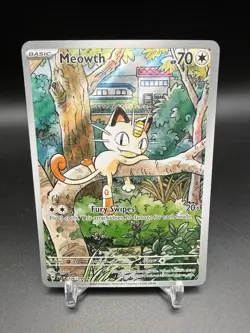 Pokemon TCG Meowth 106/094 Phantasmal Flames Illustration Rare Holo MINT - Image 1