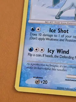 Glaceon 20/100 Pokemon Countdown Calendar Snowflake Stamp Promo Eng Pokemon MP - Image 5