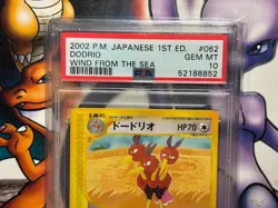 2002 Japanese Pokemon ~ Wind from the Sea 1st Edition ~ Dodrio #62 ~ PSA 10 - Image 2