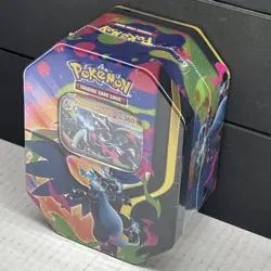 Pokemon TCG Mega Charizard X ex Tin 4 Booster Packs & Charizard Promo Sealed NEW - Image 3