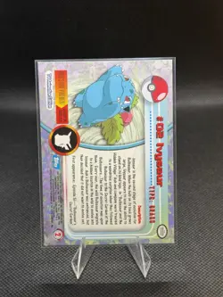 1999 Topps Pokemon #02 Ivysaur Rainbow Foil TV Animated Series 1 MP/HP Condition - Image 2