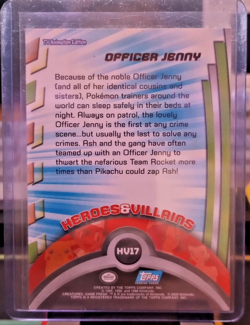 Topps Pokemon TV Animation Officer Jenny HV17 Heroes & Villains - Image 2